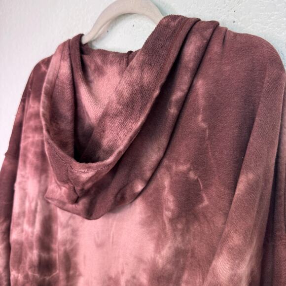 Free People Movement Romper Womens Large Tie Dye Hooded Jumpsuit Terry Cloth L - Picture 7 of 12